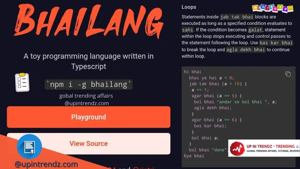 bhai-lang programming language
