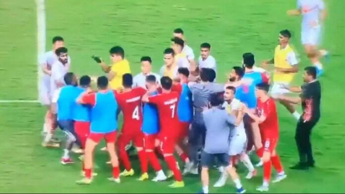 AFC Asian Cup qualification: Afghanistan players were furious after losing the match, clashed with the Indian team on the field, watch video
