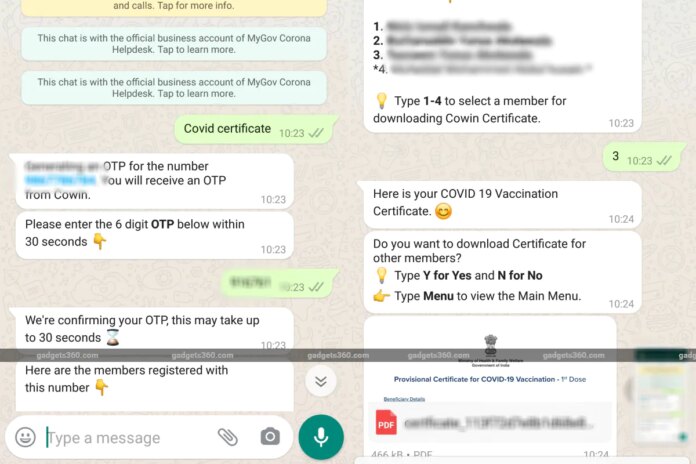 How to Get COVID-19 Vaccination Certificate Through MyGov Corona Helpdesk on WhatsApp