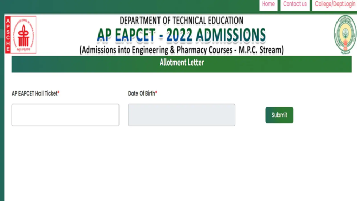 AP EAMCET 2022 seat allotment result out at cets.apsche.ap.gov.in, direct link