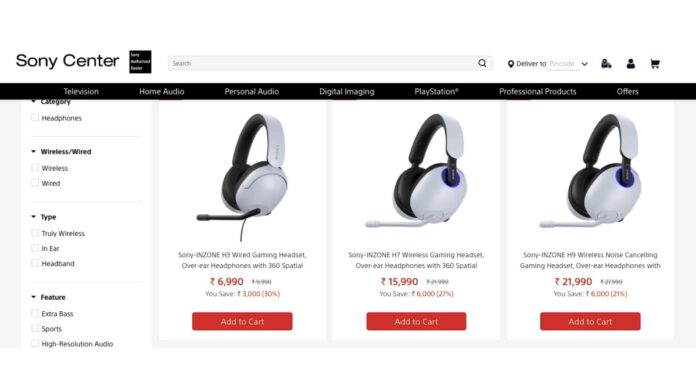 Sony Inzone Gaming Headphones Quietly Listed on Official Online Store in India: Price, Specifications