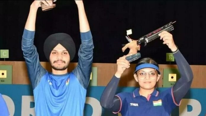 ISSF World Cup Shooters Divya TS And Sarabjot Singh won gold medal in World Cup mixed team event