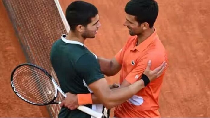 French Open battle between Carlos Alcaraz and Djokovic in the semi-finals Carlos breaks Tsitsipas dream