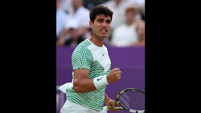 Carlos Alcarez won the Queens Club title, the world's number one tennis player...
