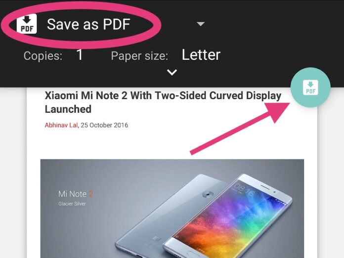 How to Print to PDF on Android