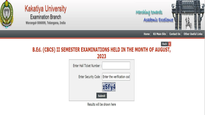 Kakatiya University B.Ed Result 2023: Semester 2 results out, direct link here