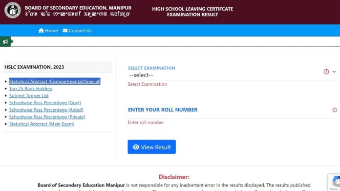 Manipur Board HSLC compartment result 2023 results out at result.bosem.in