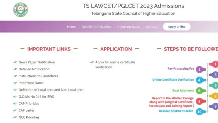 TS LAWCET 2023 counselling registration schedule released, to begin from Nov 14