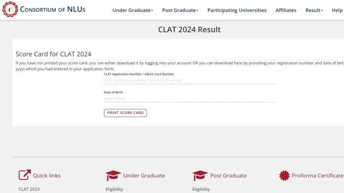 CLAT 2024 result announced, steps to check scores