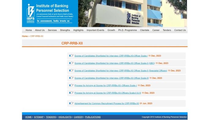 IBPS RRB XII Main exam result 2023 released at www.ibps.in, here's direct link