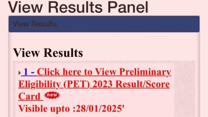 UPSSSC UP PET result 2023 announced, link to check scores