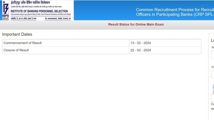 IBPS SO Main Result 2024 released at www.ibps.in, direct link here