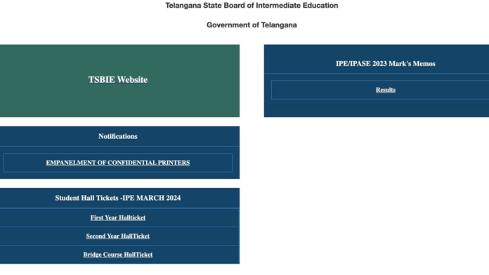 TSBIE releases hall tickets for Telangana IPE 1st, 2nd year exams 2024